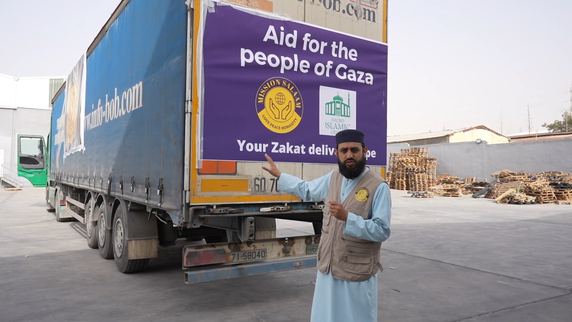 Aid supplies being loaded